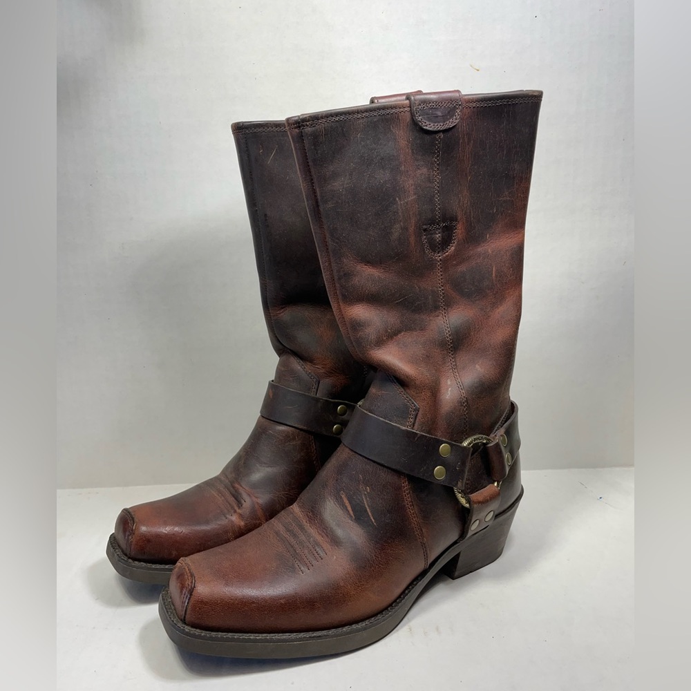 Ariat Womens 97601 Moto Harness Biker Brown Leather Cowboy - 7B